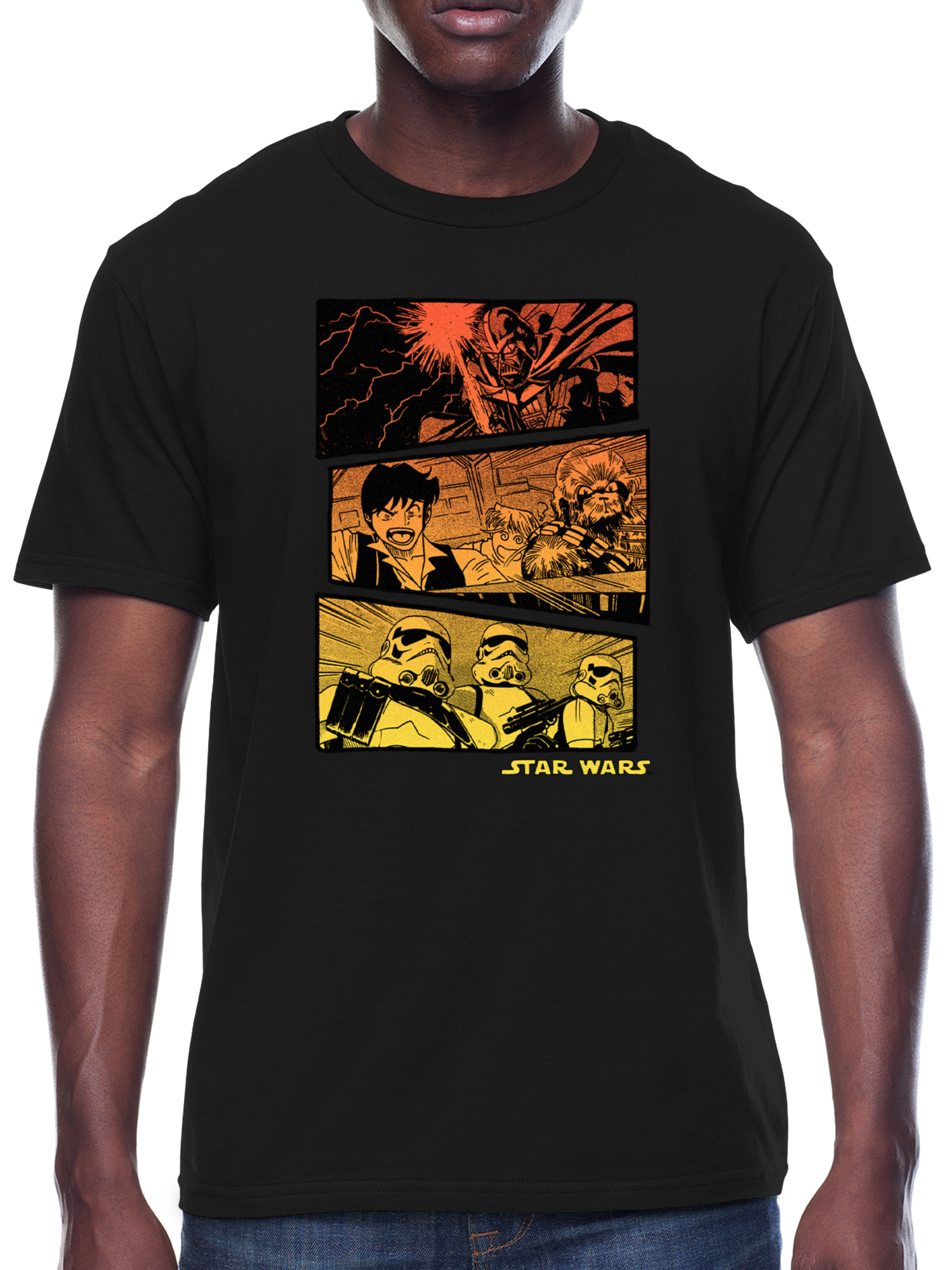 , Mens Apparel Graphic T-Shirt, Anime Splice Sizes S-3XL